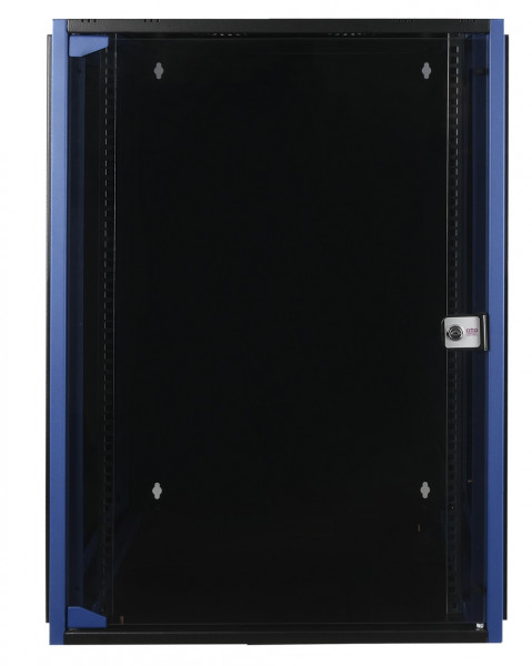 Шкаф телекоммуникационный настенный Datarex, 19", 18U, 757х600х450 мм (ВхШхГ), дверь: стекло, боковая панель: сплошная съемная, разборный, цвет: чёрный