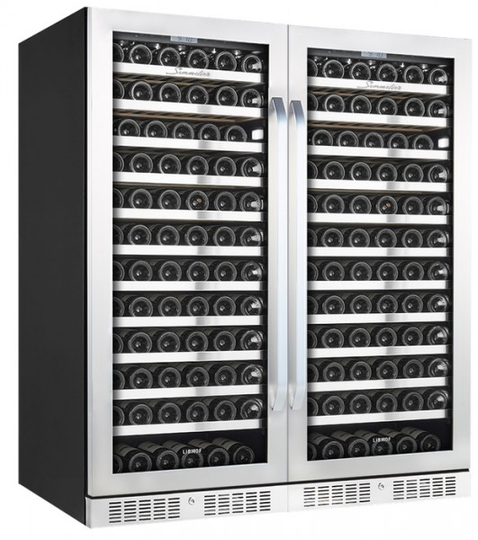 Отдельностоящий винный шкаф более 201 бутылки Libhof SED-254 Silver