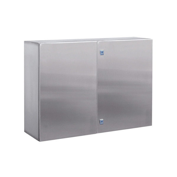Шкаф электротехнический настенный DKC STH, IP55, 1200х1200х300 мм (ВхШхГ), монтажая панель: 1200х1200 (ВхШ), дверь: двойная распашная, металл, корпус: aisi 316, цвет: нержавеющая сталь, с фланцем, (R5STH12123F-316)