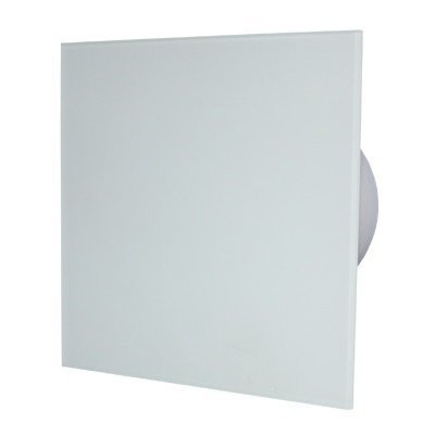 Вытяжка для ванной диаметр 100 мм Mmotors ММ-Р 06 стекло квадрат 169 м3/ч 18 Вт обратный клапан/белый глянец