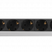 Блок силовых розеток Rem Rem-16, горизонтальный, неуправляемый, Shuko х 6, USB х 1, вход Schuko, шнур 1,8 м, 485мм, однофазный 16А, выключатель, алюминий