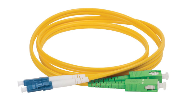 Коммутационный шнур оптический ITK, Duplex SC/LC (APC/APC), OS2 9/125, LSZH, 25м, цвет: жёлтый, (FPC09-SCA-LCA-C2L-25M)