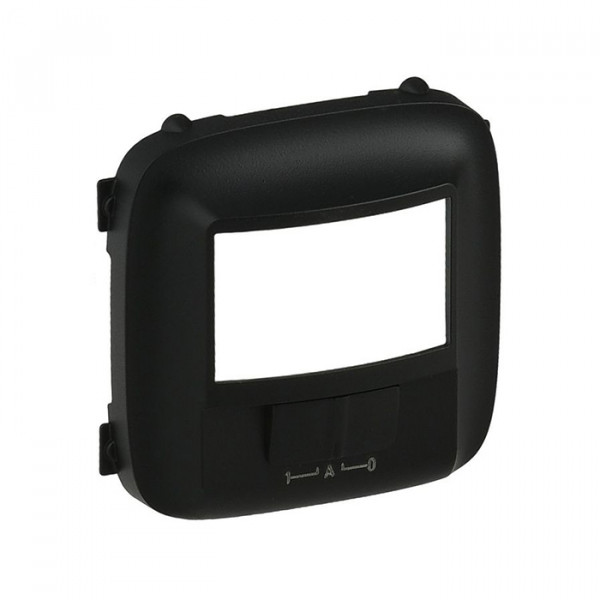 Лицевая панель для датчика движения Legrand Valena Allure, 58х51 мм (ВхШ), кол-во клавиш: 1, цвет: чёрный, без нейтрали, с вкл/откл, (LEG.752181)