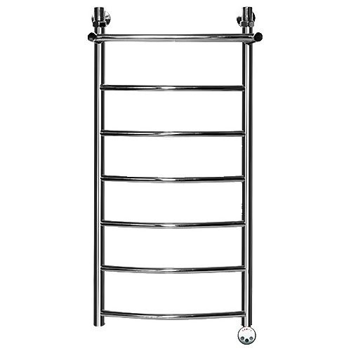 Электрический полотенцесушитель Ника ЛД/ВП Электрическая Лесенка Дуга/Верхняя Полка 100х40 -7 прав