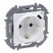 Розетка электрическая Legrand INSPIRIA, 2к+З+USB, 16АX, 75,8х75,8 мм (ВхШ), шторки защитные, цвет: белый (673770)