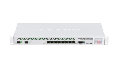 Маршрутизатор Mikrotik, CCR, портов: 8, USB: Да, 44х193х443 мм (ВхШхГ), цвет: серый, процессор 36 ядер, CCR1036-8G-2S+
