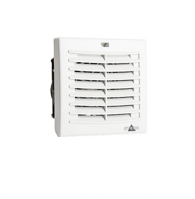 Вентиляторная решетка STEGO FPI 118, с фильтром, 124х124х60 мм (ВхШхГ), для вентиляторного модуля, цвет: светло-серый