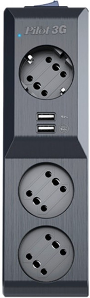 Сетевой фильтр Pilot 3G 10м Black