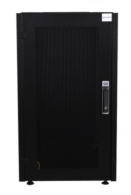 Шкаф серверный напольный Datarex, IP20, 26U, 1299х600х1000 мм (ВхШхГ), дверь: перфорация, задняя дверь: перфорированная стенка, боковая панель: сплошная съемная, разборный, цвет: чёрный, (DR-721231)