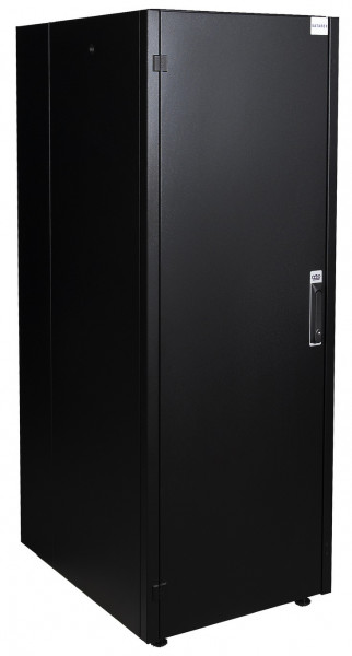 Шкаф телекоммуникационный напольный Datarex, IP20, 32U, 1566х600х800 мм (ВхШхГ), дверь: металл, задняя дверь: металлическая стенка, боковая панель: сплошная съемная, разборный, цвет: чёрный, (DR-710311)