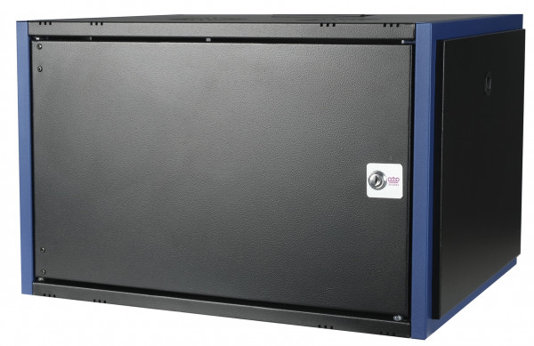 Шкаф телекоммуникационный настенный Datarex, 19", 7U, 268х600х450 мм (ВхШхГ), дверь: металл, боковая панель: сплошная съемная, разборный, цвет: чёрный