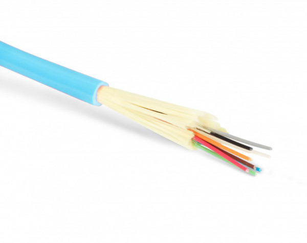 Кабель волоконно-оптический Eurolan T12 Micro-Bundle,  64хОВ, OM3 50/125, LSZH (нг(A)-HF), Ø 7,7мм, универсальный, диэлектрический, арамидные нити, цвет: аква
