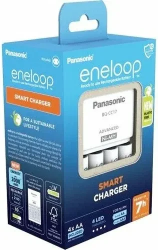 Зарядное устройство для аккумуляторов Panasonic K-KJ17MCD40E + 4x AA 2000 mAh