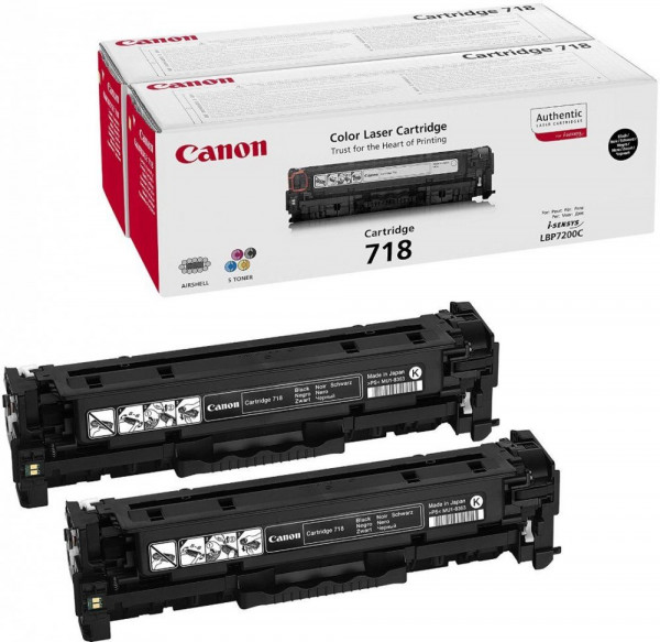 Картридж Canon 718 Black (2 шт.)