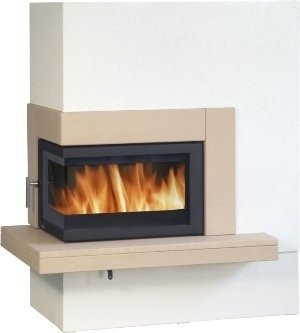 Готовый дровяной каминокомплект ABX Pateo угловой бразильский песчаник, левый