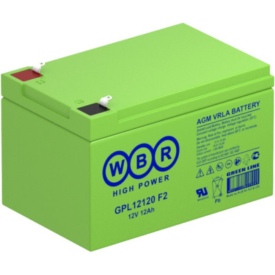 Аккумулятор для ИБП WBR GPL, 98х98х151 мм (ВхШхГ),  необслуживаемый свинцово-кислотный,  12V/12 Ач, (GPL12120 WBR)
