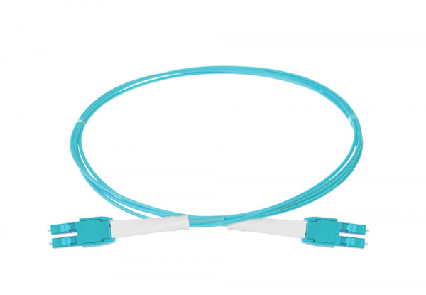 Коммутационный шнур оптический Eurolan HD Tight Buffer, Duplex LC/LC, OM3 50/125, LSZH (нг(A)-HF), 1м, цвет: бирюзовый, (41B-30-LC-LC-01)
