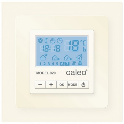 Терморегулятор для теплого пола Caleo 920 бежевый с адаптерами