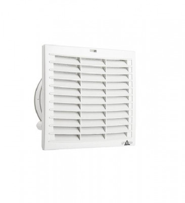 Вентилятор STEGO FPI 018, с фильтром, 230V, 223х223х173 мм (ВхШхГ), вентиляторов: 1, 64 дБ, IP54, поток: 305 м3/ч, для электротехнических шкафов, цвет: светло-серый