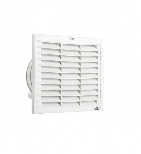 Вентилятор STEGO FPI 018, с фильтром, 230V, 223х223х173 мм (ВхШхГ), вентиляторов: 1, 64 дБ, IP54, поток: 305 м3/ч, для электротехнических шкафов, цвет: светло-серый