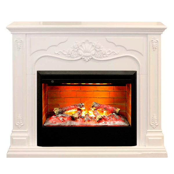 Электрокамин с широким очагом 3D Real-Flame Victoria 26 WT с очагом 3D Helios 26