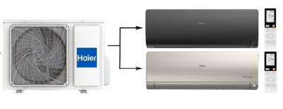 Мульти сплит система на 2 комнаты Haier 2U40S2SM1FA/AS25S2SF2FA-G/AS25S2SF2FA-B