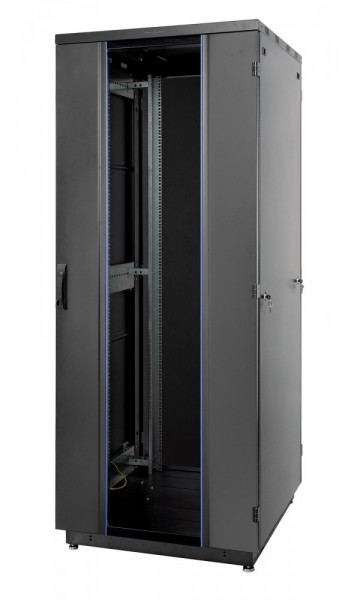 Дверь (к шкафу) Eurolan S3000, 42U, 1924х787х23 мм (ВхШхГ), стекло, цвет: чёрный