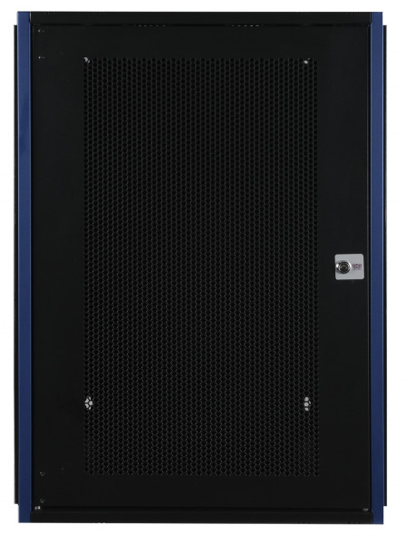Шкаф телекоммуникационный настенный Datarex, 19", 18U, 757х600х450 мм (ВхШхГ), дверь: перфорация, боковая панель: сплошная съемная, разборный, цвет: чёрный