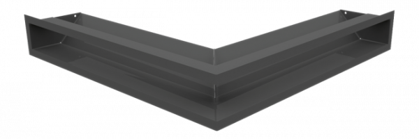 Вентиляционная решетка Kratki Люфт угловая стандарт графитовая 90 LUFT/NS/90/45S/G