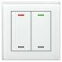 Cенсорный выключатель MDT technologies BE-GTL2TW.01 KNX/EIB, 4-кнопочный, встроенный тадчик температуры, встроенный интерфейс KNX (BCU), RGBW индикация, 4 логических модуля, установка в монтажной коробке, размеры (Ш x В): 92 мм x 92 мм, ц