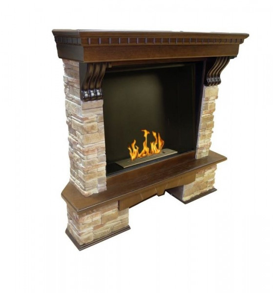 Напольный биокамин Firebird ВАЛЕНСИЯ угловой, темный дуб