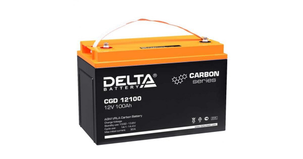 Аккумулятор Delta Battery CGD, 212х173х330 мм (ВхШхГ) 12V/100 Ач, цвет: чёрный, (CGD 12100)