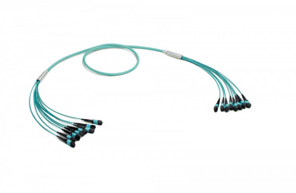 Коммутационный шнур оптический Eurolan, MTP/MTP, OM3 50/125, LSZH (нг(A)-HF), Ø 6,4мм, 1м, цвет: бирюзовый, (43M-30-96-M1-M1-001-0E-FFA-10)