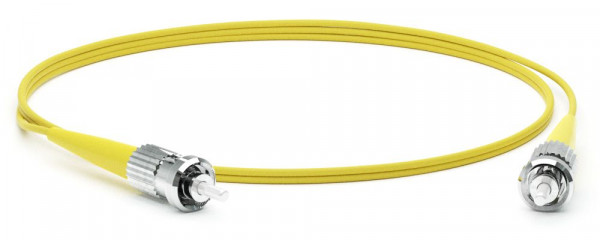 Коммутационный шнур оптический Hyperline, Simplex ST/ST (UPC), OS2 9/125, LSZH, Ø 2мм, 15м, цвет: жёлтый, (FC-S2-9-ST/UR-ST/UR-H-15M-LSZH-YL)