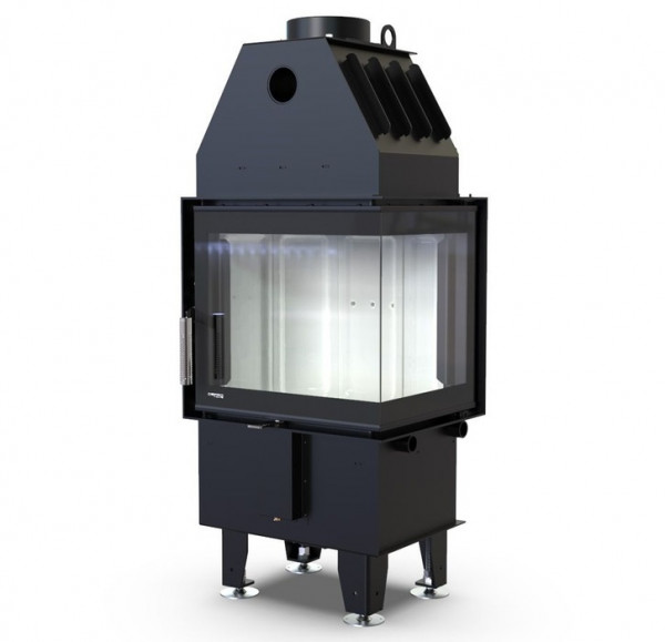 Угловая правая дровяная топка DEFRO HOME INTRA XSM BP MINI, угловое стекло справа