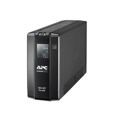 ИБП APC Back-UPS Pro, 650ВА, линейно-интерактивный, настольный, 119х91х310 (ШхГхВ), 230V,  однофазный, (BR650MI)
