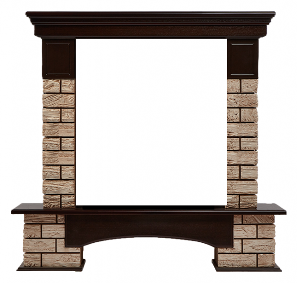 Классический портал для камина Firelight Forte Wood Classic камень тем., шпон венге