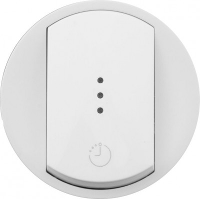 Лицевая панель для выключателя Legrand Celiane, 145х95 мм (ВхШ), с индикацией, кол-во клавиш: 1, символ "часы", цвет: белый, (LEG.068037)