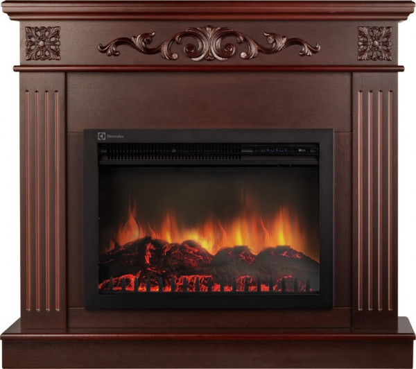 Электрокамин с широким очагом 2D Electrolux EFP/P-3020LS с порталом Firelight Noce 30 темный дуб