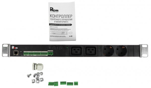 Блок силовых розеток с контроллером R-MC1-32-2S-2C19-440-K