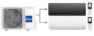 Мульти сплит система на 2 комнаты Haier 2U40S2SM1FA/AS25S2SF2FA-W/AS25S2SF2FA-B