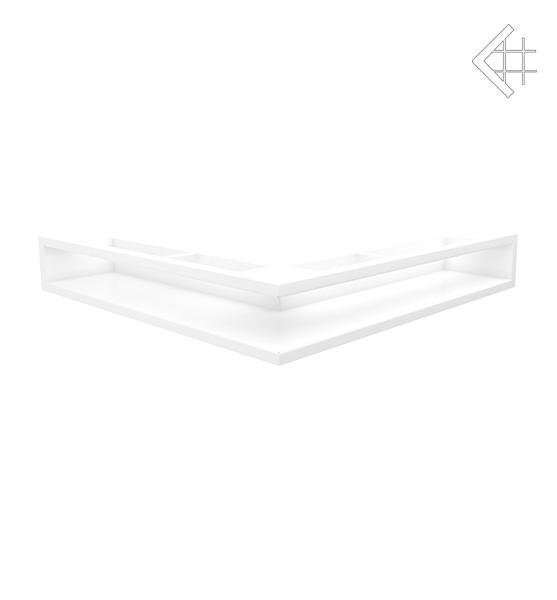 Вентиляционная решетка для камина Kratki Люфт угловая стандарт белая 90 LUFT/NS/90/45S/B