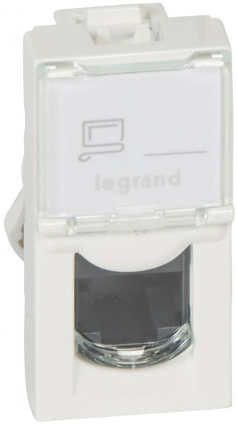 Розетка в сборе Legrand LCS2, 1x RJ45, кат. 6, экр., 65х50 мм (ВхШ), упаковка: 10 шт, цвет: алюминий, (LEG.079462)