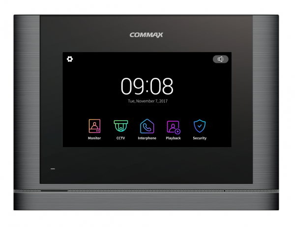 Монитор видеодомофона цветной CDV-704MF (темное серебро) Black Smog