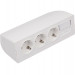 Блок силовых розеток Simply Connect, неуправляемый, настольный, шнур 3 м 220 В, белый, 3 розетки + плата под 2 разъема RJ45