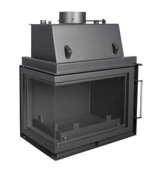 Угловая левая дровяная топка Kratki ZUZIA PW/BL/15/BS/W(угловое стекло слева)