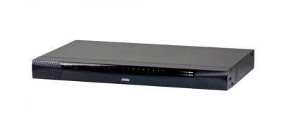 Переключатель KVM Aten, Altusen, портов: 16, 44х287,8х438,4 мм (ВхШхГ), KVM over IP: есть, USB, RS232, RJ45, PS/2, цвет: чёрный