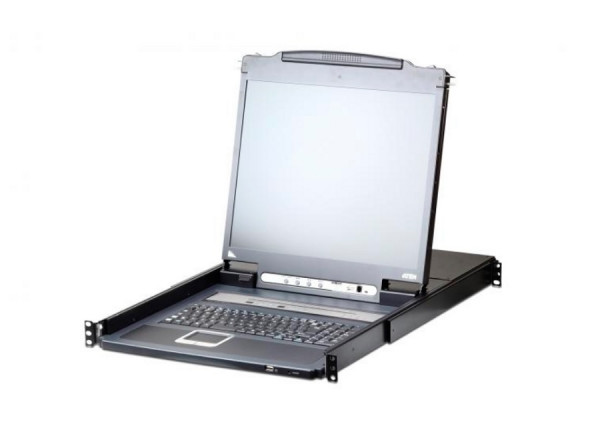 Переключатель KVM Aten, Altusen, портов: 8 х SPHD-17, 440х689,2х480 мм (ВхШхГ), USB, PS/2, цвет: чёрный