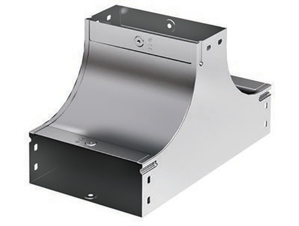 Ответвитель DKC S5 Combitech, Т-образн., вертикальный, 80х200 мм (ВхШ), длина: 340 мм, с перфорацией, для металлических лотков, толщина: 1 мм, сталь, покрытие: м. Сендзимира, с комплектом крепежа