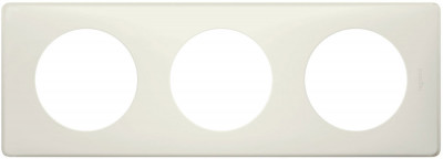 Рамка Legrand Celiane, 3 поста, 232х82х8,5 мм (ВхШхГ), универсальная, цвет: белая перкаль (LEG.066703)